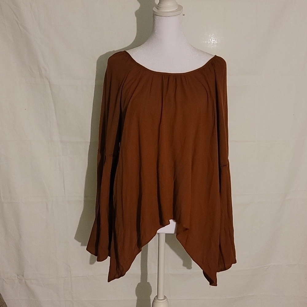 LONG sleeve top size M Brown